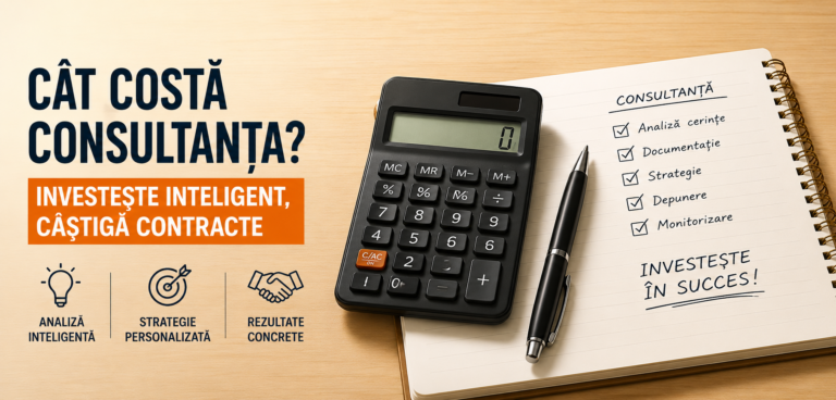 Cât costă consultanța pentru o ofertă la licitație și de ce nu există un preț fix